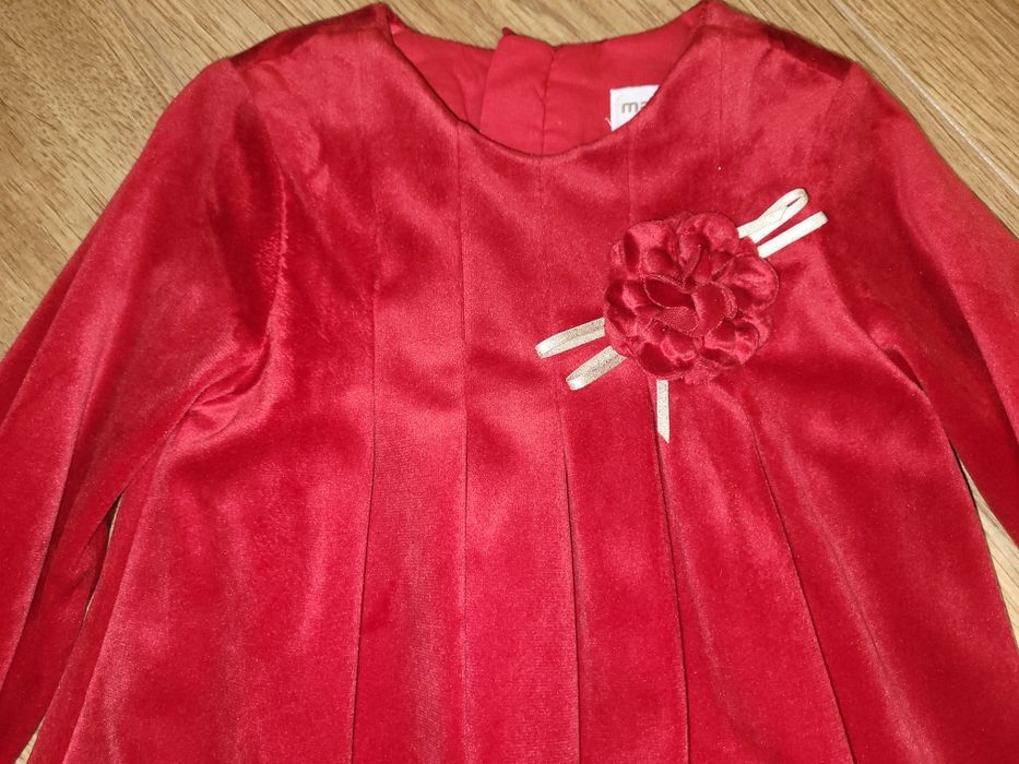 Нова червена коледна рокля Mayoral, 12 месеца