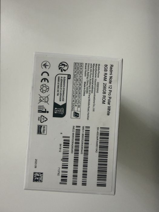 Redmi Note 12 Pro 5G, 8/256 ГБ (Polar White)