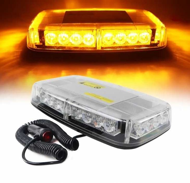 12V 24V 120W Лед Led Диодна Аварийна Сигнална Лампа Буркан с Магнит