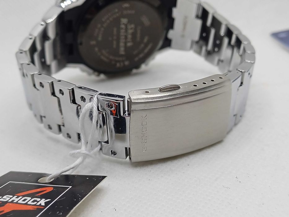 Ceas Casio g shock Metal GM B2110d Silver Orange Nou,Garantie 2 ani