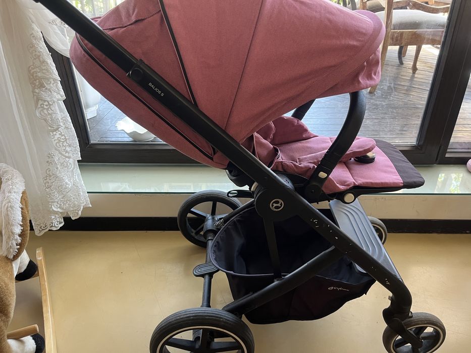 Cybex Бебешка количка Balios S Lux BLK Magnolia Pink