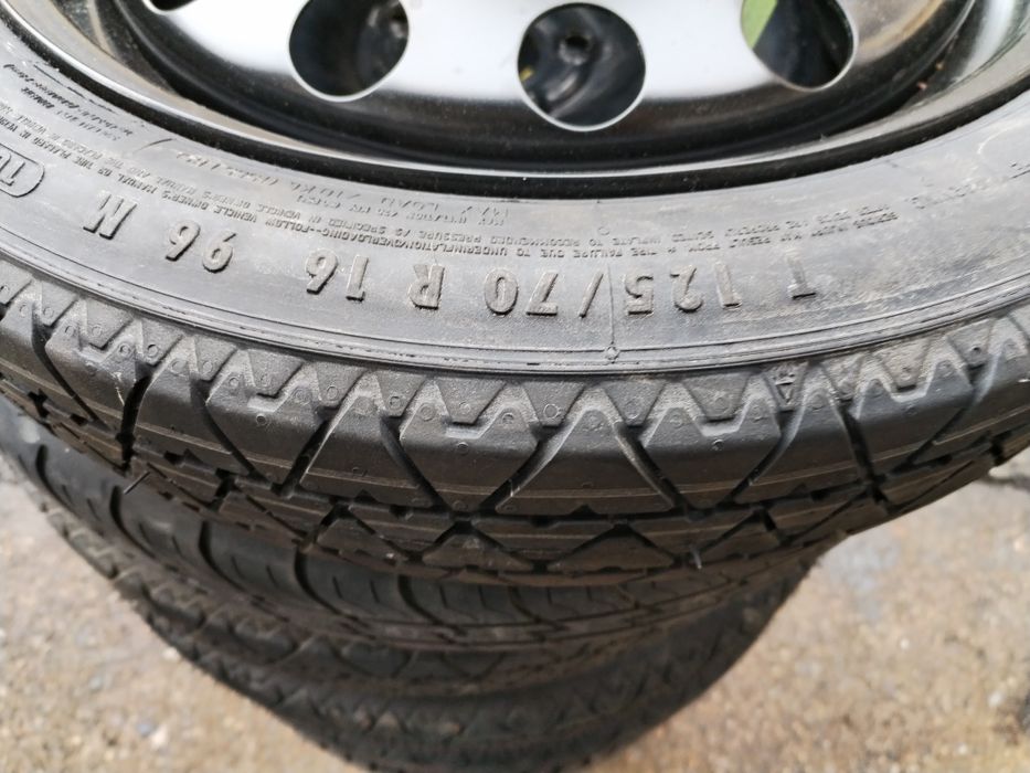 Roată Rezervă Slim Subțire 125 70 R16  Vw Golf 7,6,5 Seat Leon, Skoda