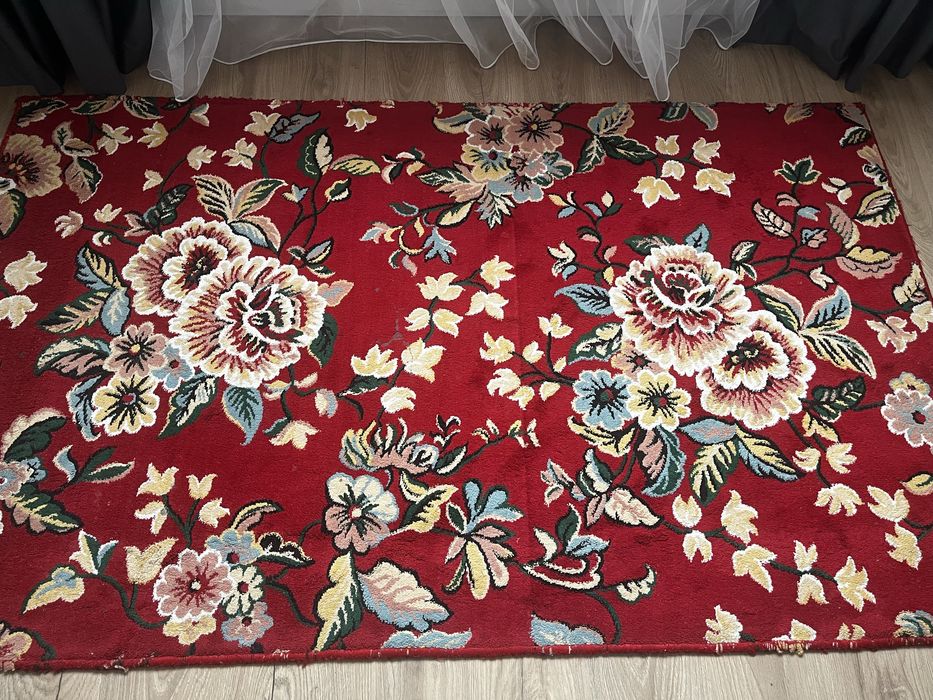 Ковер натуральный красный 200*120