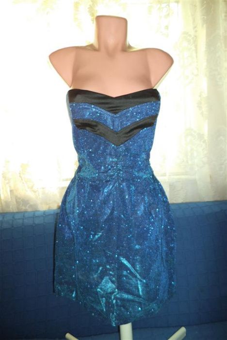 Rochie cameleon pe albastru TRANSPORT GRATUIT