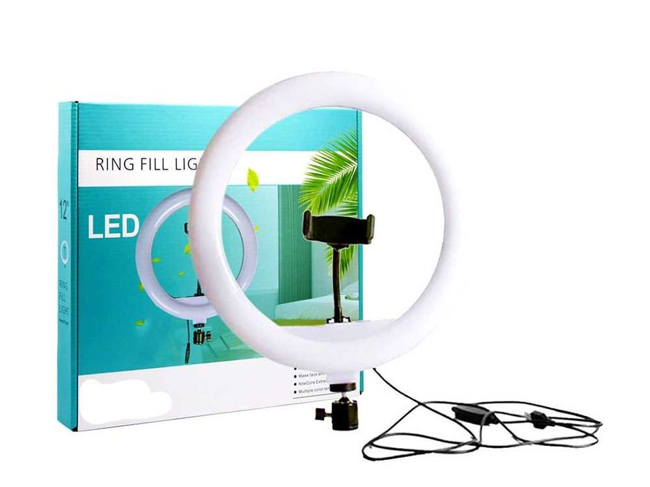 LED ринг лампа 12 инча с трипод и вградено дистанционно