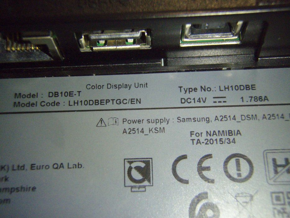 Monitor cu touchscreen, lan si wifi 10" Samsung DB10E-T