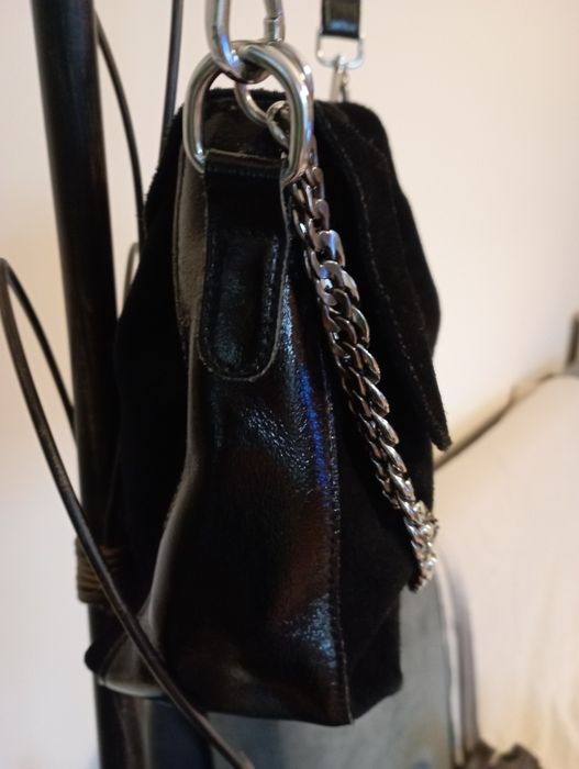 Чантичка от естествена кожа (кожен велур) 50 лв