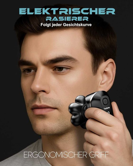 Мъжка самобръсначка Bald Razor 7D, подвижна, водоустойчива, за мокро и сухо бръснене