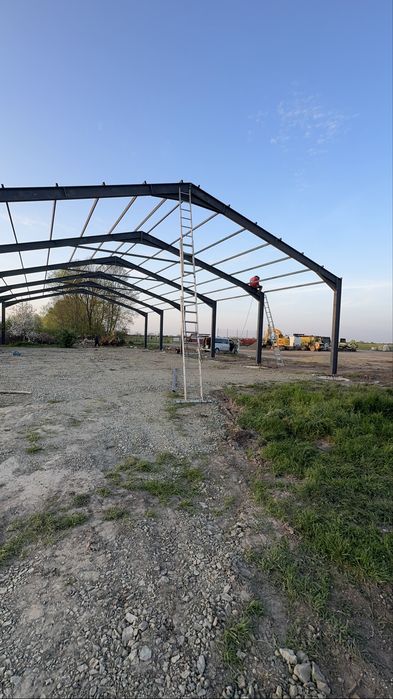 Hale metalica 14 m latime x 25 m lungime x4 m strasina ipe 270 prindere laterala pe suruburi