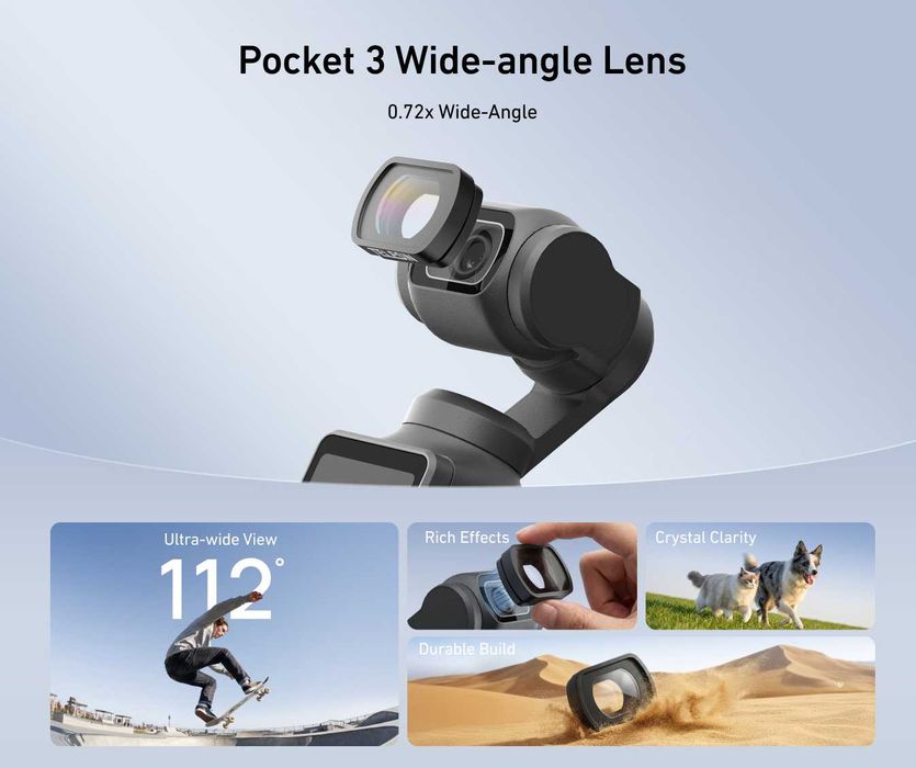 Telesin Широкоугольная линза для DJI Osmo Pocket 3 (Wide-Angle Lens )