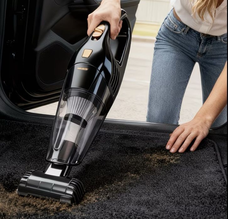 Мощна безжична прахосмукачка за кола + приставки – нова