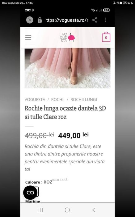 Rochie de ocazie noua cu eticheta Vouguesta