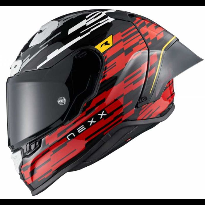 Каска NEXX X.R3R X.R3R GLITCH Racer Red WHITE Размери: S,M,L,XL
