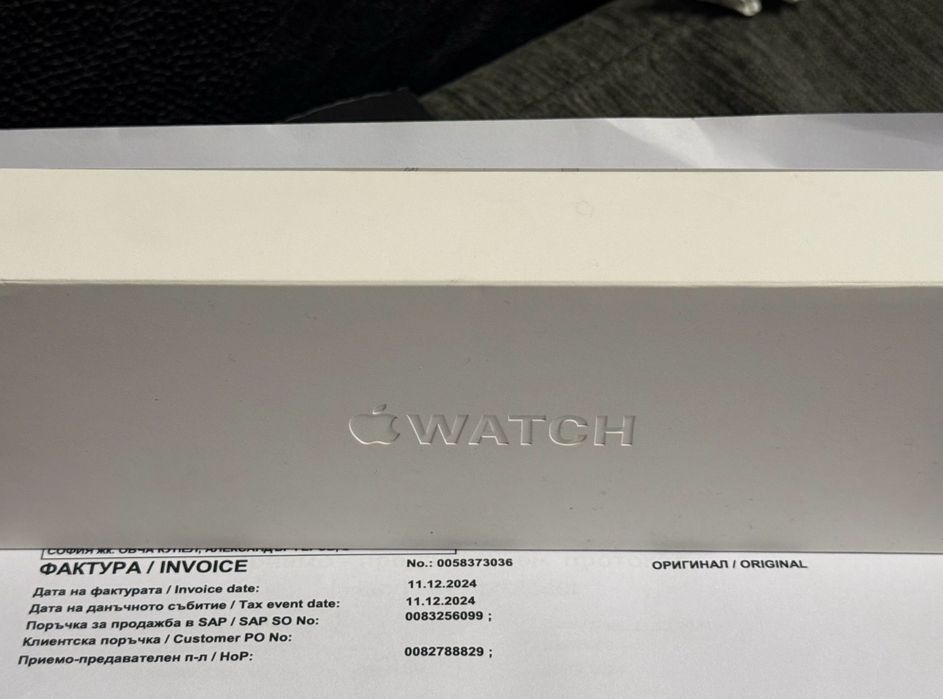 ЗАПЕЧАТАН 42mm Apple watch 10 Bluetooth Vivacom Гаранция 2г. Jet Black
