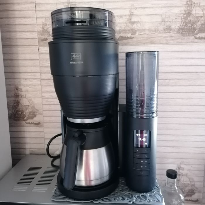 Espresor Aromafresh Melitta, aparat de cafea cu râșniță cafea boabe și