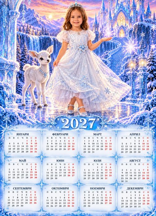 Персонализирани календари 2027 със снимка – А4, А3, А3+