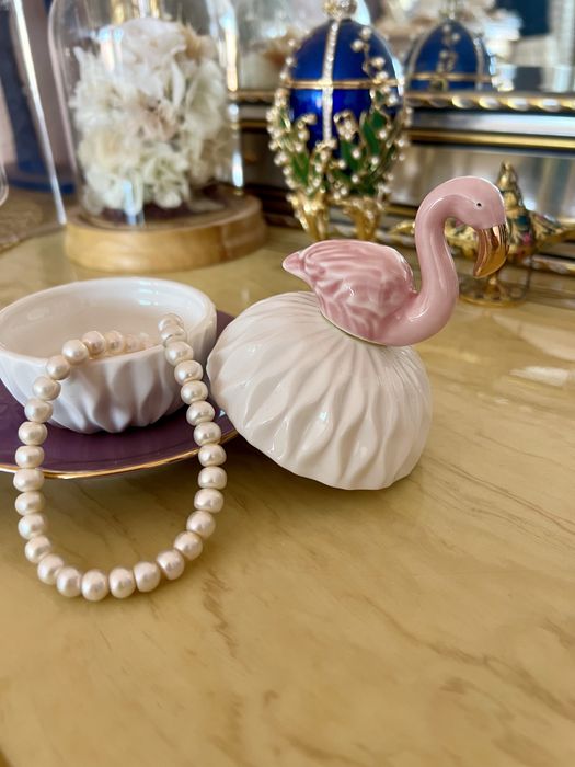 Шкатулка для украшений фламинго