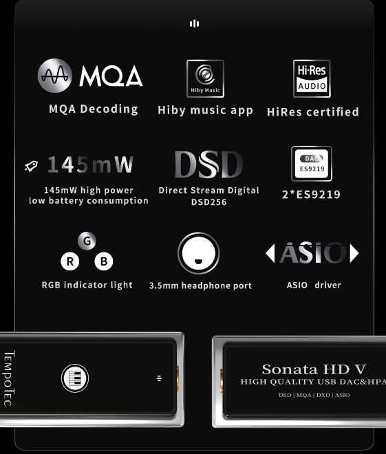 Новый запечатанный ЦАП TempoTec Sonata HD V MQA TIDAL версия Android
