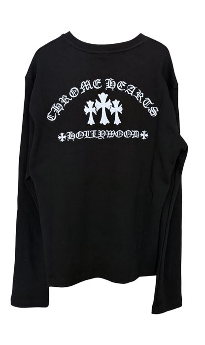Tricou cu mânecă lungă Chrome Hearts - brodat - Waffle - XL / L