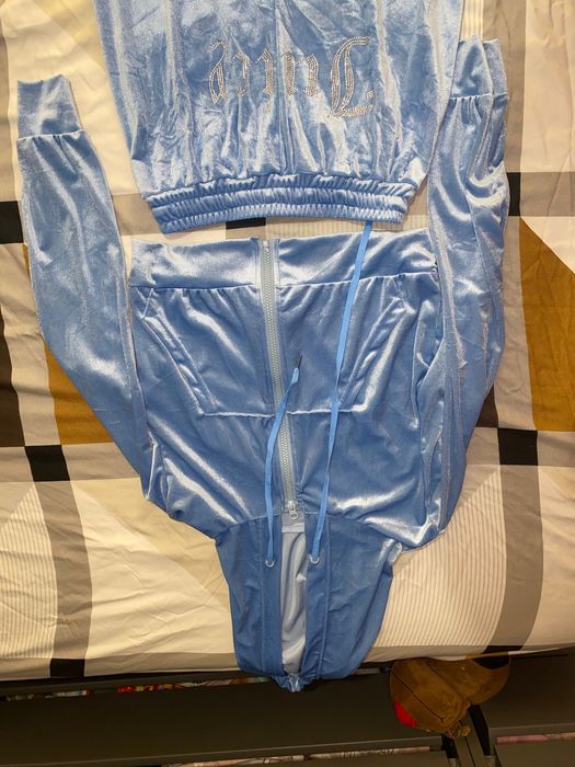 Trening din catifea dama S albastru