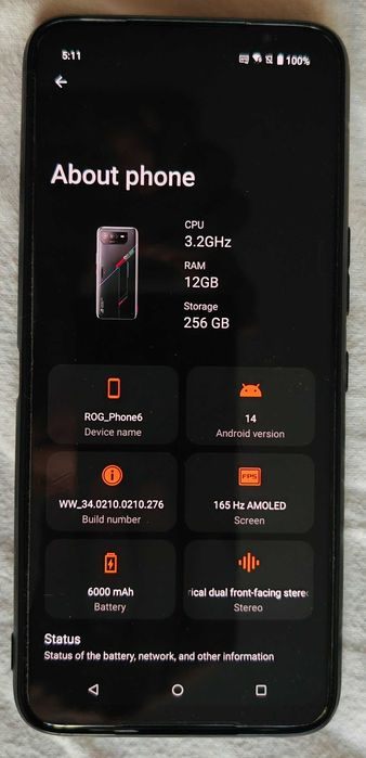 Vand Asus Phone Rog 6 impecabil