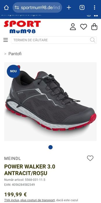 Adidasi trekking MEINDL Power Walker Gtx, nu Scarpa salewa marime 44,5