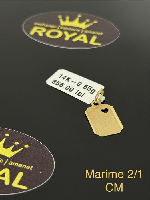 Bijuteria ROYAL : Pandantiv AUR 14K NOU / 0.65 GR