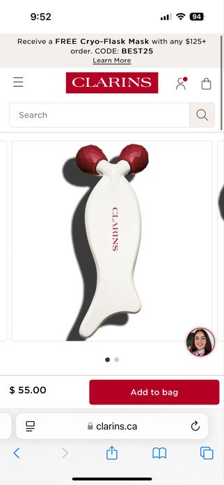 Clarins Resculpting Flash Roller ролер за лице