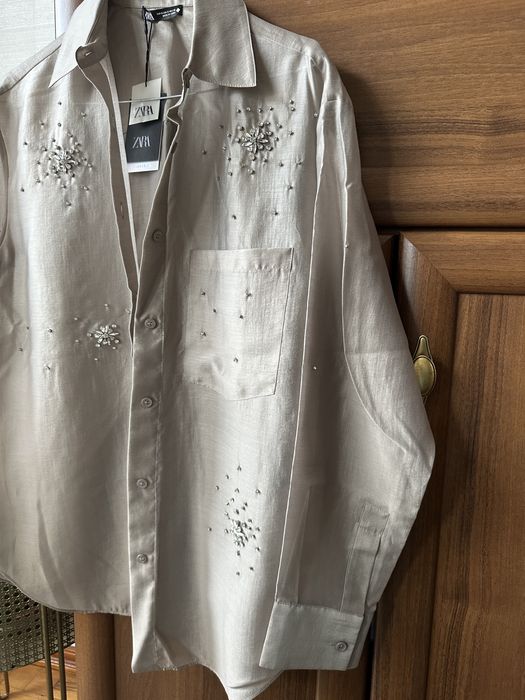 Сива риза с камъни - нова