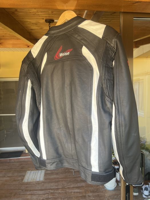 Jacheta MOTO din piele, cu protectii