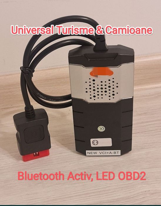 Kit diagnoza auto 12/24V obd2 led bluetooth+laptop full activat
