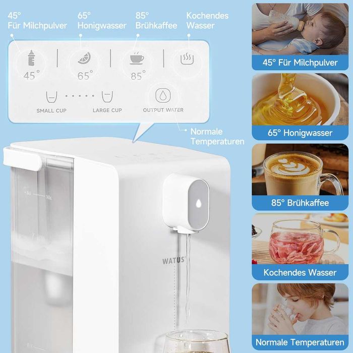 Диспенсър за вода с филтър Watus Hot Water Dispenser,Гаранция