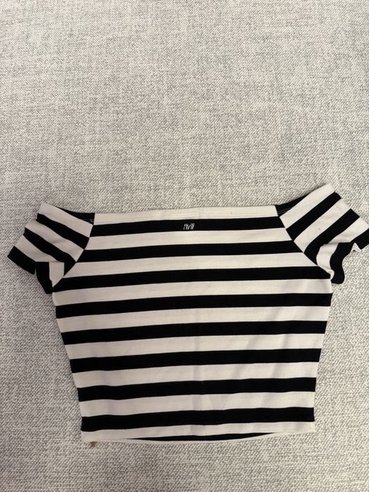 Къса тениска на райета