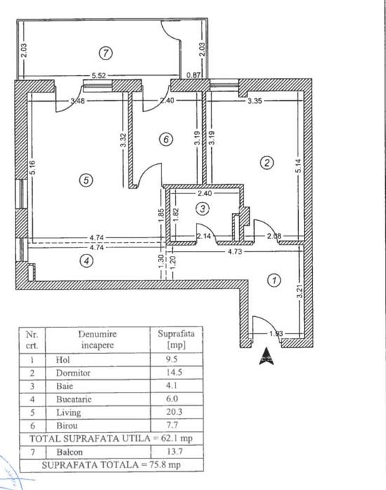 Apartament 3 camere