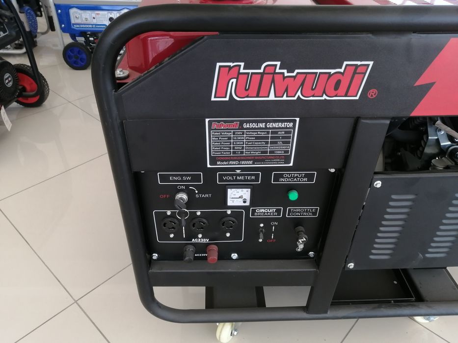 Бензиновый генератор 10. 5 кВт. Бренд Ruiwudi