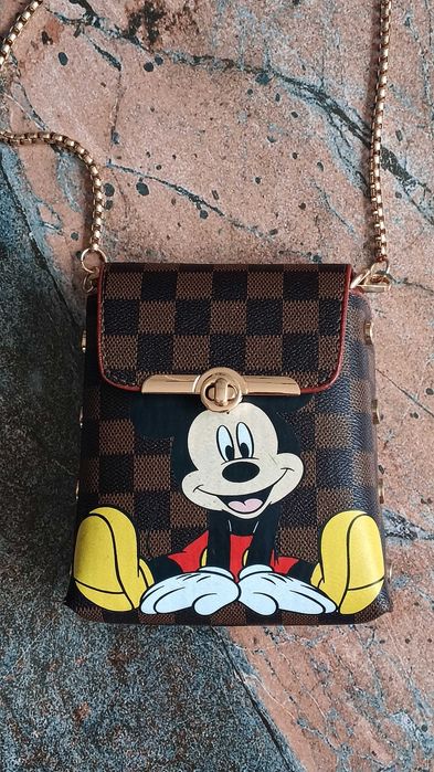 Елегантна чанта за рамо с принт Мики Маус , Disney .