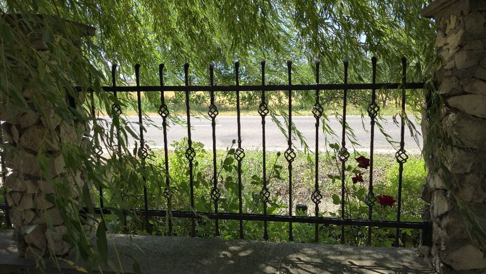 Vând poartă auto,poartă pietonală și 5 panouri de gard din fier forjat