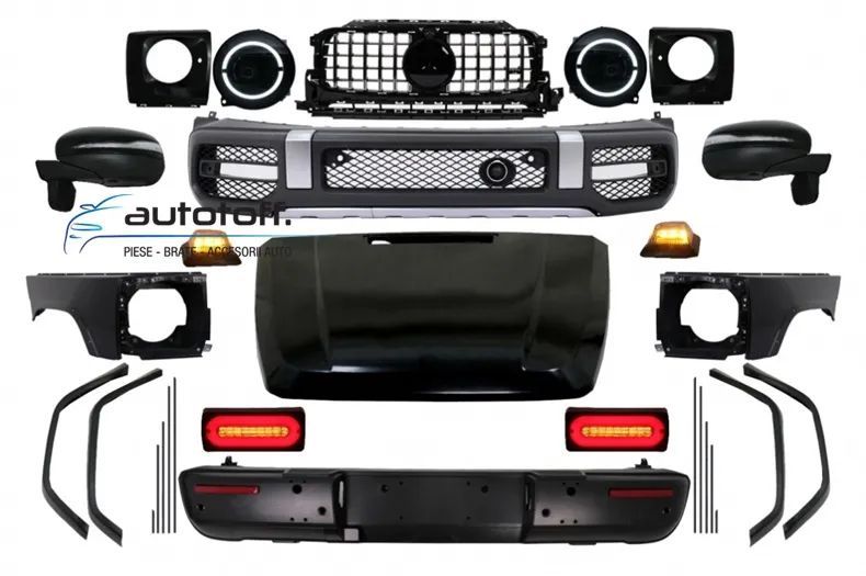 Pachet exterior compatibil Mercedes G-Class W463 (08-17) G63 Wide Body Conversie 2018+