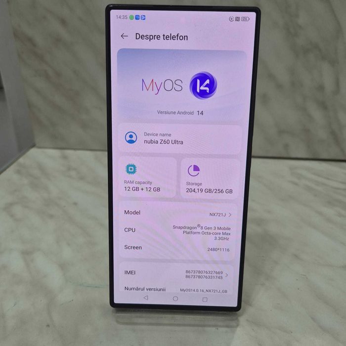 Telefon ZTE nubia Z60 Ultra 256GB 12RAM Cutie Negru Zeus Amanet 33244