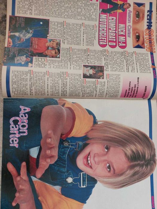 Revista Bravo Romania anii 90 cu Aaron Carter coperta nr 2 1998
