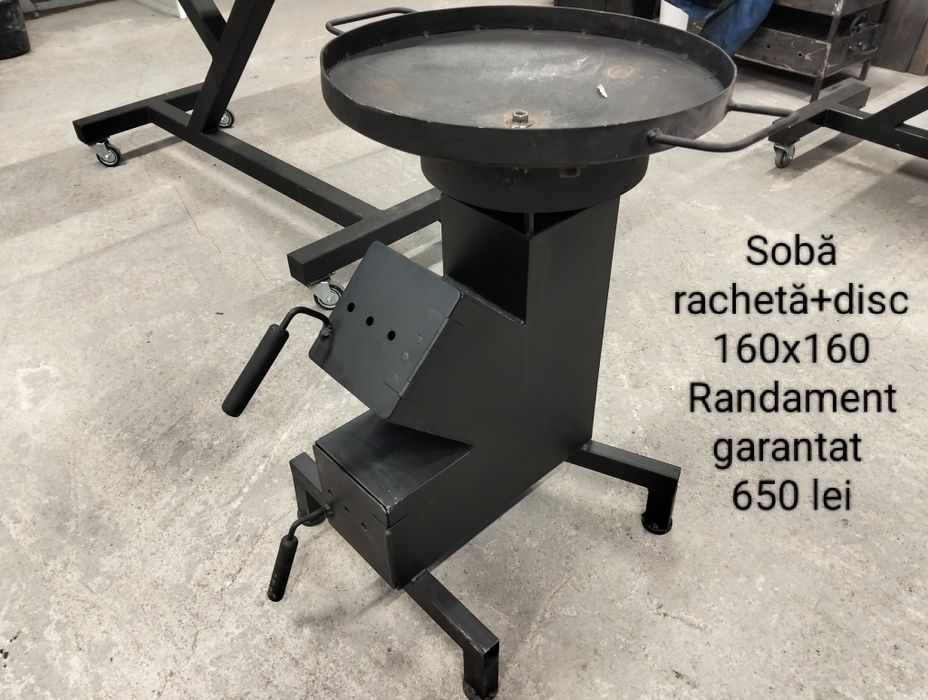 Sobă rachetă, grătare de grădină, disc