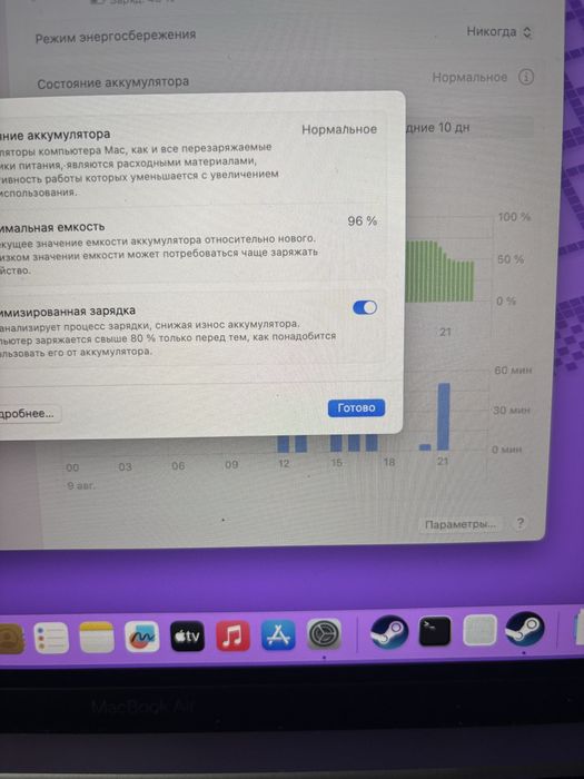 Macbook air 13 2020 m1 8gb/256gb