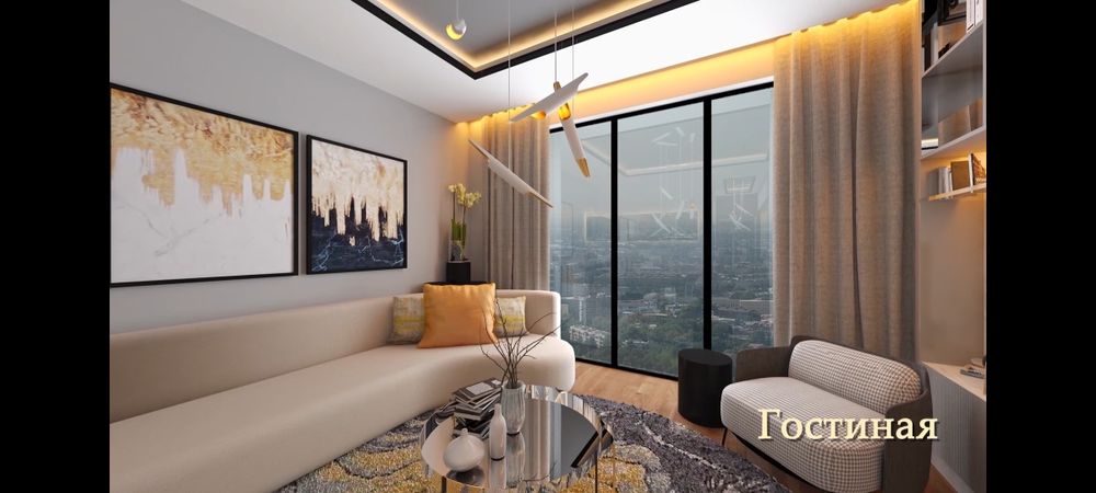 Nest One 21-й этаж с видом в Ташкент Сити парк Hilton Б блок