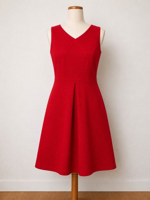 Rochie Orsay roșie elegantă, texturată, mărimea EUR 42, stare foarte bună