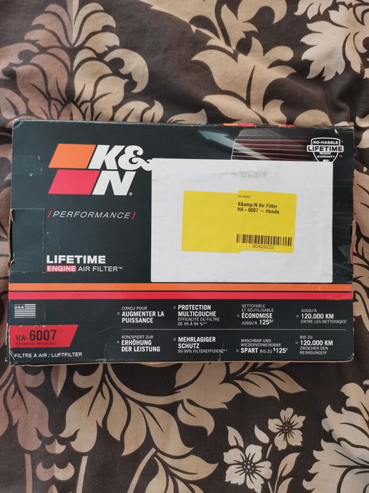 K&N въздушен филтър (HA-6007) за Honda CBR 600 RR