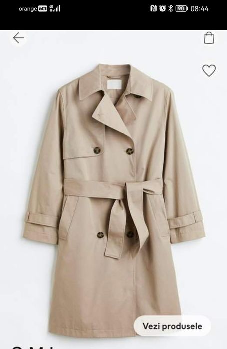 Trench crem și maro mărimea S