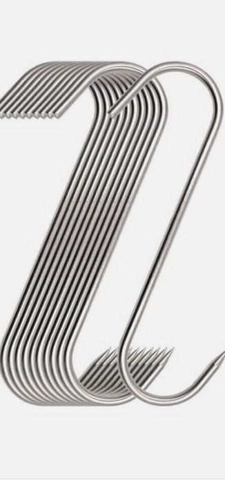 Куки от неръждаема стомана S с остър връх за окачване на месо