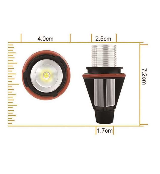 Led Marker Angel Eyes 20W DRL Canbus E39 E87 E60 E61 E83 E53, GALBEN