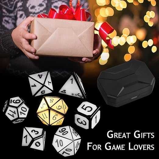 Светещи DND, USB презареждащи се електрически зарове със зарядна кутия