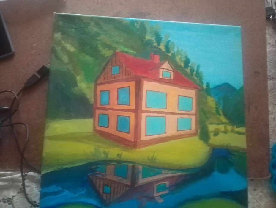 Къща край горската река